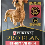 Purina Pro Plan Soothing salmon & rice for sensitive skin & tummies.