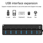 USB 3.0 Hub with Power Adapter, 4/7 Ports, Switch, and 30CM Cable